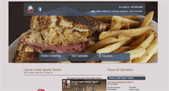 Desktop Screenshot of canoecreeksportstavern.com